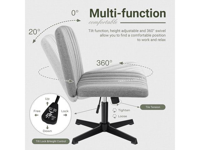 Flamaker Desk Chair No Wheels Arms, Armless Office Chair with