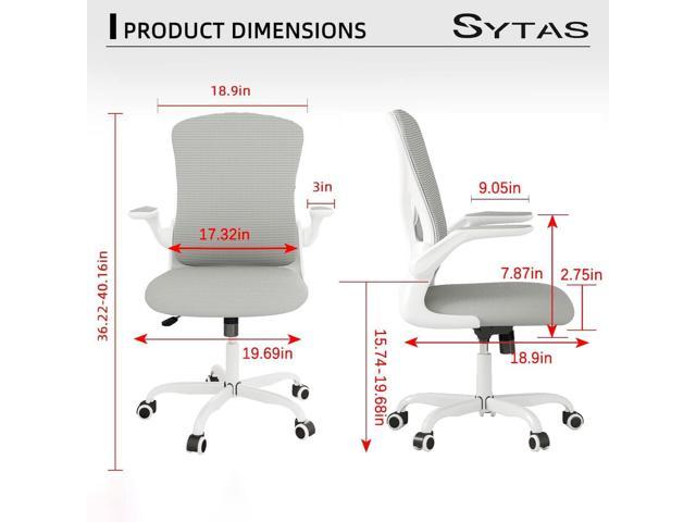 Sytas Home Office Chair Ergonomic, Mesh Desk Chair Lumbar Support,  Ergonomic Computer Chair Adjustable Armrest