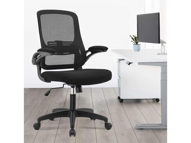 Office Chair Desk Chair with Adjustable Lumbar Support and Height, 90°  Flip-Up Armrests, Ergo Desk Chairs with Wheels, 360° Swivel Mesh Chair, Home  Work Use (White) – Built to Order, Made in