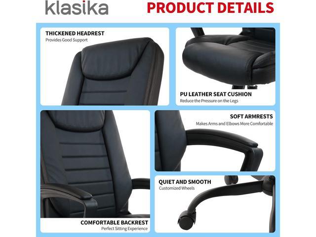 KLASIKA Ergonomic Home Office Desk Chair with Armrests and Casters