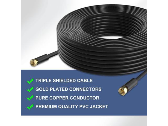 CableDirect – SAT Cable, coaxial Cable, Satellite Cable – TV Cable with  Multi-Layer Shielding and Break-Proof Metal F connectors – 15ft (HDTV,  Radio