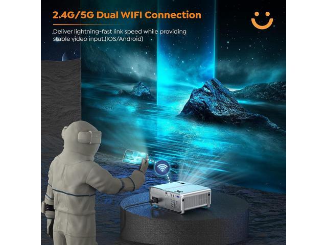 : Auto Focus Projector with WiFi and Bluetooth, Leapwell