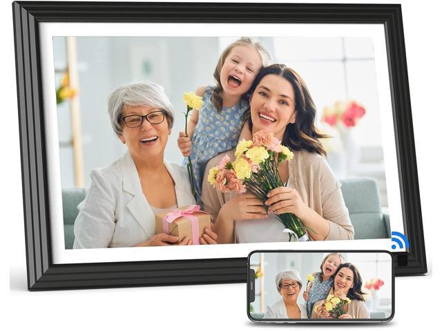 BSIMB 32GB WiFi Digital Picture Frame 10.1 Inch IPS Touch Screen HD Display,  Smart Electronic Photo Frame, Easy Setup to Upload Photos  Videos from  Anywhere via App/Email, Gift for Grandparents