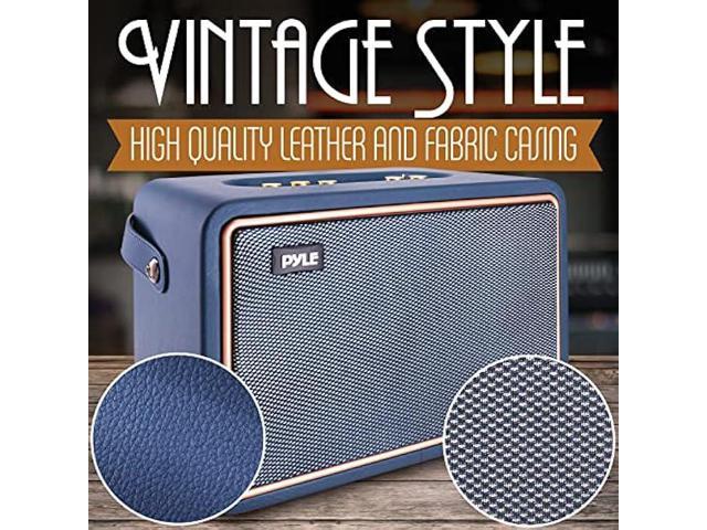  Vintage Bluetooth Speaker, KONEX 40W Leather Portable