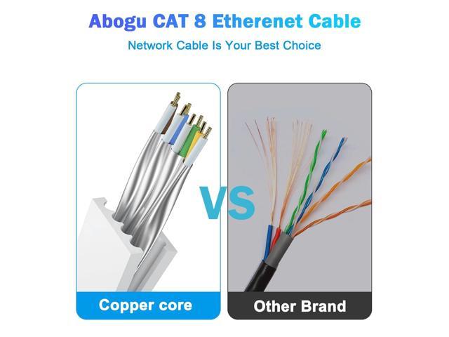 Cat8 Ethernet Cable 200ft Indoor&Outdoor Heavy Duty Network Cable High  Speed 40Gbps 26AWG 2000Mhz with Gold Plated Plug RJ45 Connector  Weatherproof S/FTP UV Resistant for Router Gaming Modem Xbox PS4 