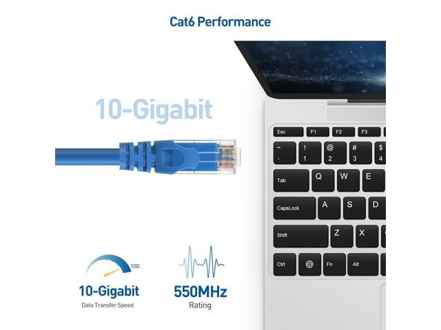 Cable Matters 10Gbps Snagless Cat 6 Ethernet Cable 20 ft (Cat 6 Cable, Cat6  Cable, Internet Cable, Network Cable) in Black