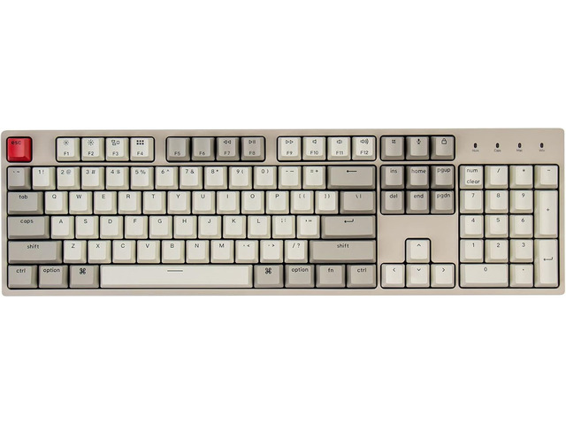 Keychron C2 Full Size Wired Mechanical Keyboard Compatible with Mac ...