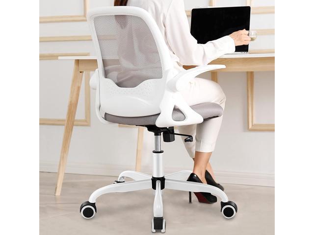 KERDOM Ergonomic Office Chair, Breathable Mesh Desk Chair with Headrest and Flip-Up Arms for Office,Gaming,Computer Lumbar Support Swivel Task Chair