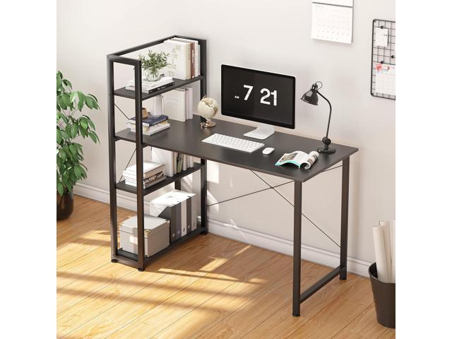 VERMESS Computer Desk with 4 Tiers Shelves, 47 Inch Sturdy Table with ...