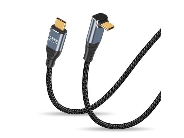 Duttek 90 Degree USB C Cable 6.6FT/2M, 240W USB C Charging Cord 