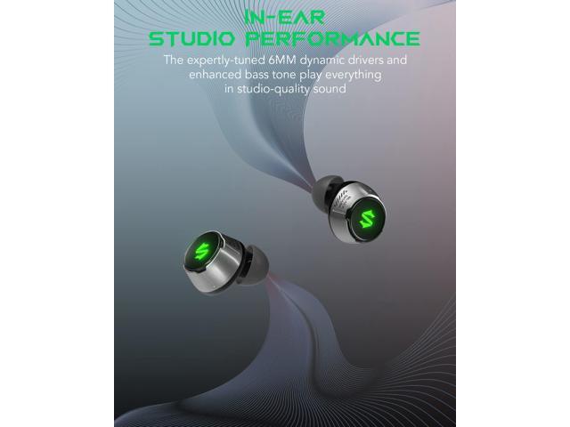 Black Shark Wireless Earbuds with 35ms Ultra-Low Latency, Gaming Bluetooth  Earbuds with Premium Sound, Bluetooth 5.2, 10mm Drivers, 4 Hyperclear Mics