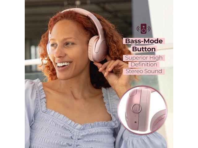 Bluetooth Headphones Over Ear, PowerLocus [Bass-Mode Button] Wireless  Headphones, Foldable Hi-Fi Stereo, Soft Memory Foam Earmuffs, Metal  Extendable