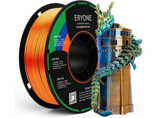 Silk Tri-Color PLA Filament - Shiny, No Warping, Strong Adhesion - 1.75mm  1KG