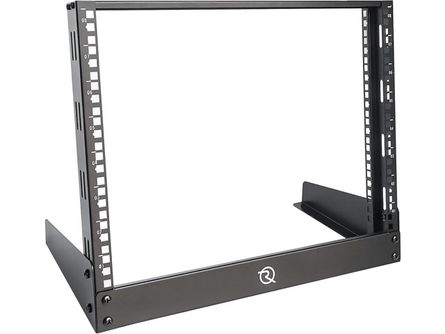 RIVECO 8U Desktop Rack for Network & Audio, 19 Inch 2 Post Open Frame ...