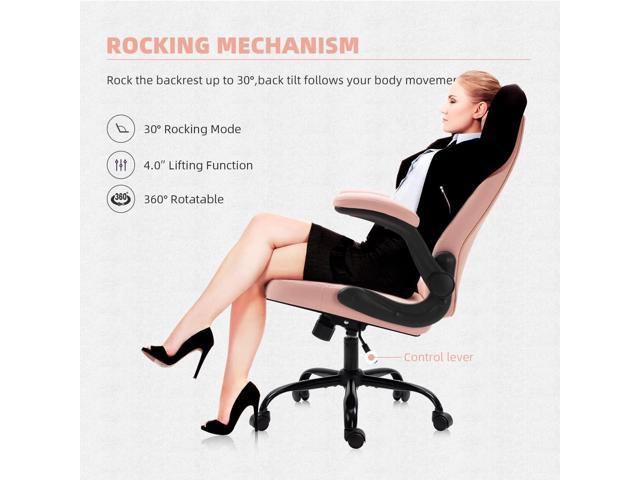 SEATZONE Home Office Chair Ergonomic Executive Desk Portable Pink