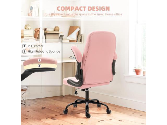 SEATZONE Home Office Chair Ergonomic Executive Desk Portable Pink