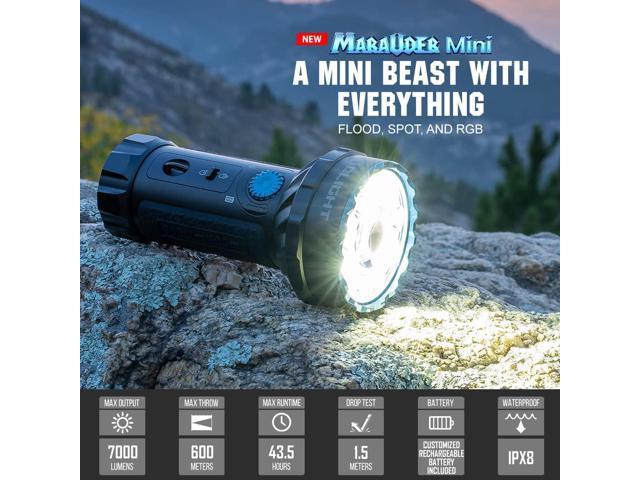 OLIGHT Marauder Mini Rechargeable Flashlight, 7,000 Lumens