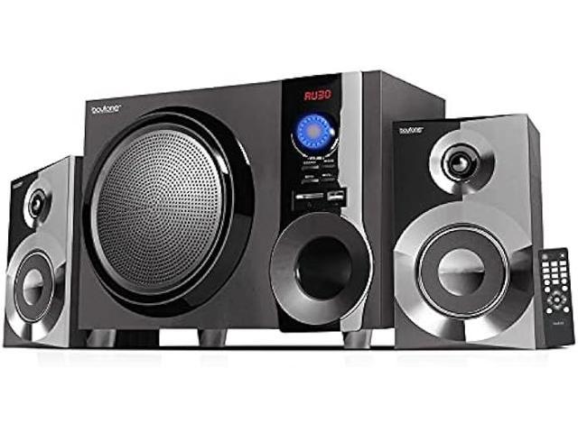 Boytone BT-225FB Wireless Bluetooth Stereo Audio Speaker with Powerful Sound,  Bass System, Excellent Clear Sound  FM Radio, Remote Control, Aux-in Port,  USB/SD/for Phone's, Laptops, Black, 60w
