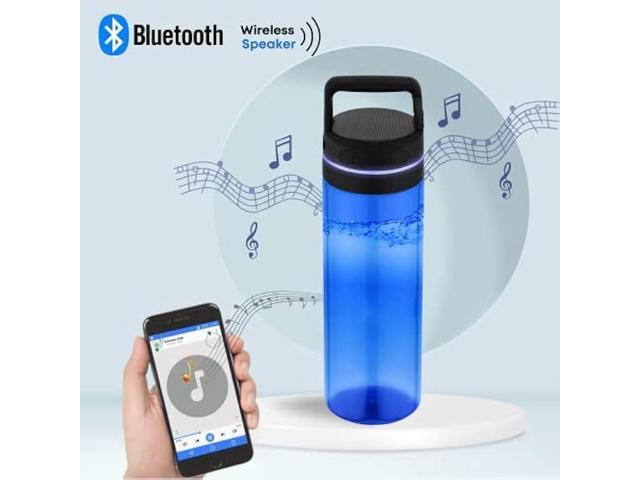 Pack of 3 Bluetooth Speaker Water Bottles with Speaker Lid, 24oz