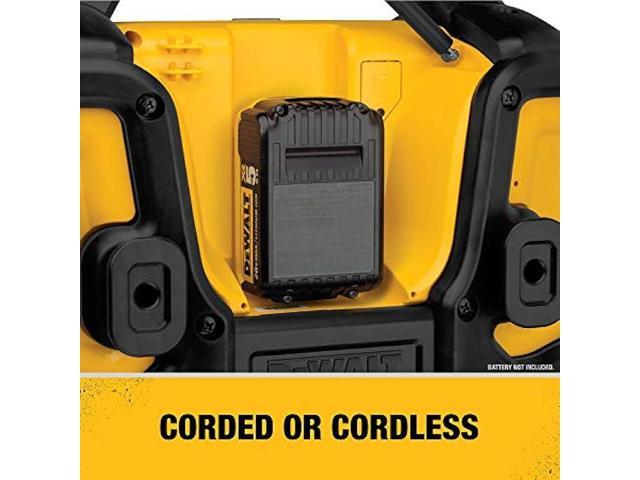 DEWALT 20V MAX Bluetooth Radio, 100 ft Range, Battery and AC Power