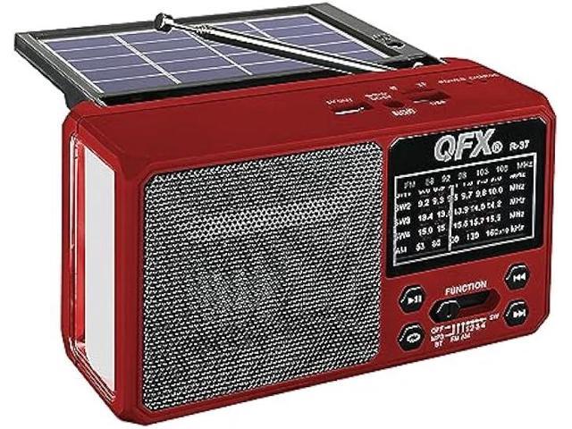 QFX R-37 (AM, FM, SW1) 6-Band Solar Powered Radio with Bluetooth