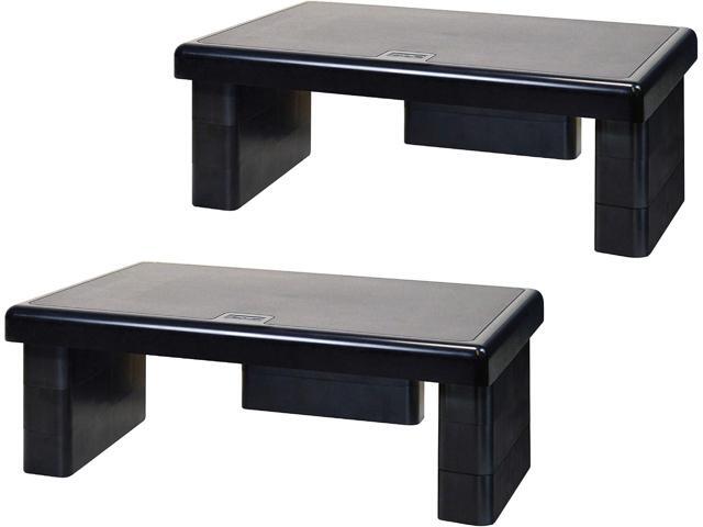 DAC STAX Computer Monitor Riser, Ultra-Sturdy Adjustable Desktop Monitor Stand, Supports up to 66 Pounds, Medium Size, 2-Pack... 