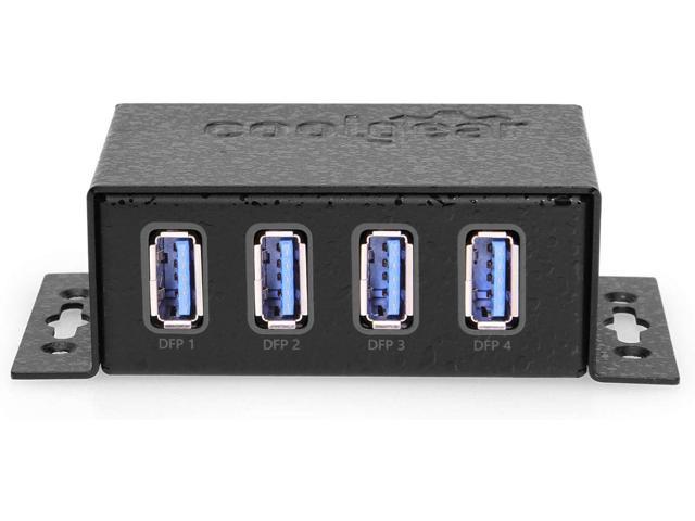 Coolgear USB 3.2 Powered 4 Port Mini Hub with ESD  Surge Protection -  Newegg.com