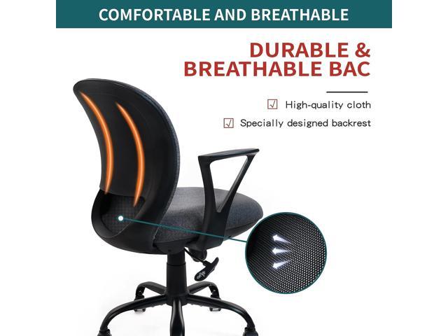 CLATINA Mid Back Office Desk Chair with Comfortable Thickened Seat