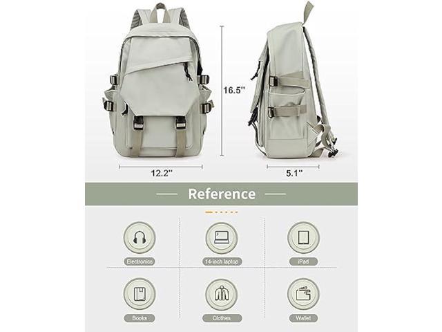 Black Laptop Backpack For Women Men 14 Inch Waterproof College Backpack  With Laptop Compartment Aesthetic Backpack Small Backpack Purse For Women  Anti