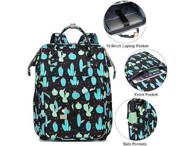 Mimfutu Cactus Laptop Backpack College School Backpack Bookbags Nurse  Backpacks Travel Bags Casual Daypacks for Women Girls Fits 15.6 Inch  Notebook 