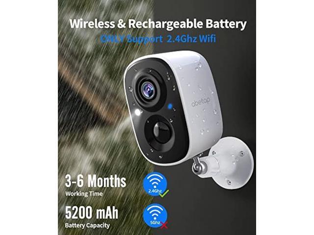 abetap Wireless Security Camera - Outdoor WiFi Security Cameras w/Color  Night Vision, AI/PIR Detection, 2-Way Talk, Cloud/SD, Weatherproof, Battery