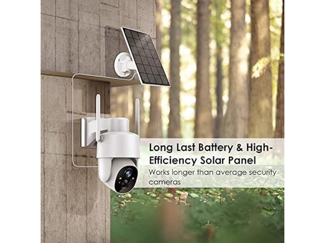 Security Cameras Wireless Outdoor-2K Cameras for Home Security Outside  Solar/Battery Powered 2.4G WiFi, 360° Color Night Vision, 2 Way Audio, PIR