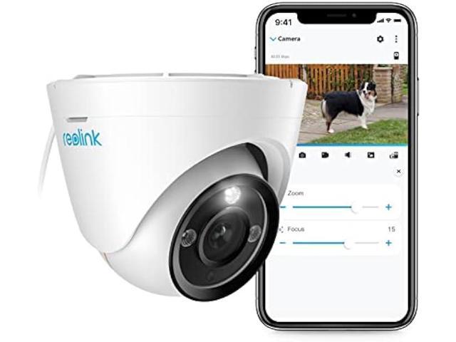 REOLINK 4K Security Camera Outdoor System, IP PoE Dome Surveillance Camera  with Human/Vehicle Detection, 100Ft 8MP IR Night Vision, Work with Smart