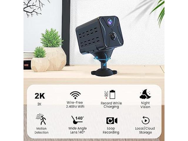 【2023 Upgraded 4K】 Mini WiFi Camera - Portable Tiny Security Camera Motion  Detection Instant Alarm IR Night Version TF Card/Cloud Recording Easy