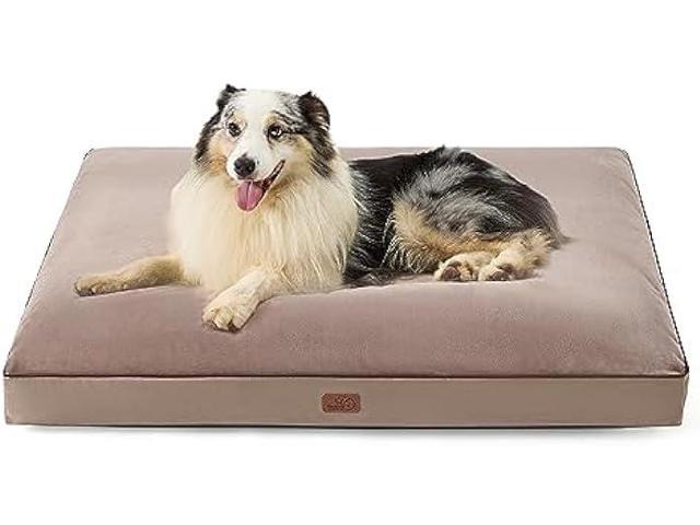 Dog Bed Pet Large Crate Cushion Pad Cat Cream Removable Cover Anti-Slip  Backing