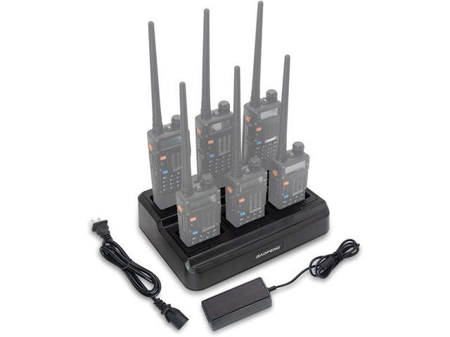 BAOFENG UV-5R Six-Way Charger Multi-Unit Charger Station for BF-F8HP UV ...
