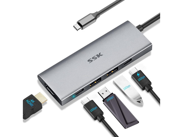USB-C Multiport Adapter 5-in-1 Type C Docking Station for Laptops