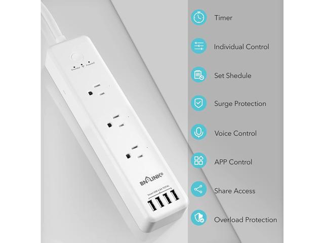 BN-LINK Smart Power Strip Compatible with Alexa Google Home, Smart Plug WiFi  Outlets Surge Protector with 4 USB 6 Charging Port Multi Plug Extender,15A  - Yahoo Shopping