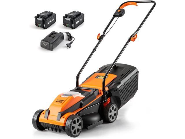 LawnMaster CLM2413A Cordless 13-inch Lawn Mower 24V Max with 2x4.0Ah Battery and A Charger