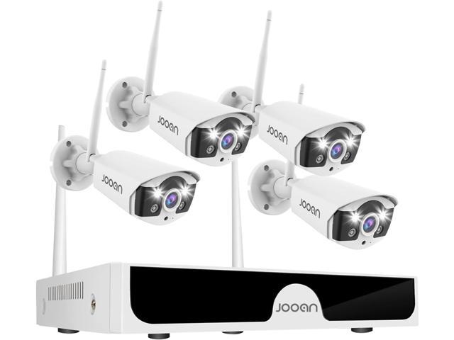 JOOAN 3MP Wireless Security Cameras System Outdoor IP67 Weatherproof with  Floodlight, Way Audio, Motion Detection, WiFi Outdoor Surveillance Hard  Drive Record Expandable 10CH NVR H.265+, No HDD