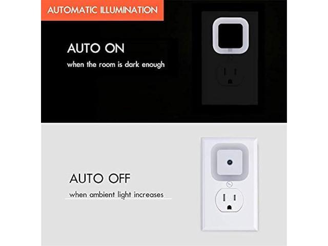FOLKSMATE LED Night Lights Plug into Wall 5-Pack, Plug in Night