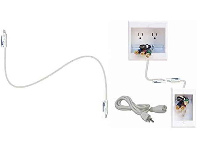 PowerBridge ONE-CK Recessed In-Wall Cable Management System with  PowerConnect for Wall-Mounted Flat Screen LED, LCD, and Plasma TVs 