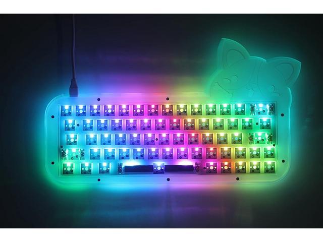 Cmokifuly Puppy Cute Keyboard 60% Mini 64 Keys Mechanical Keyboard