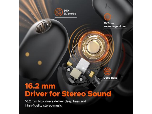 truefree O1 Open Ear Headphones Bluetooth 5.3 Wireless Open Ear Earbuds  with 16.2mm Driver, Immersive Stereo Sound, Noise-Cancellation Mic for  Clear