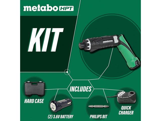 Metabo HPT Cordless Screwdriver Kit 3.6V Lithium Ion Batteries