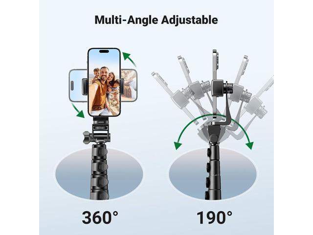 ATUMTEK 49 Selfie Stick Tripod, Stable Tripod Stand w/ Detachable  Bluetooth