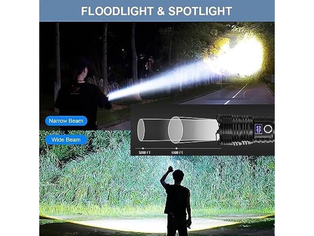 LiltsDRae Flashlights Rechargeable LED Camping Lantern,1200LM 6 Modes Flash  Light 4000 Capacity ,Portable Waterproof Battery Lanterns for Emergency,  Survival KitsHiking, Fishing, Home 