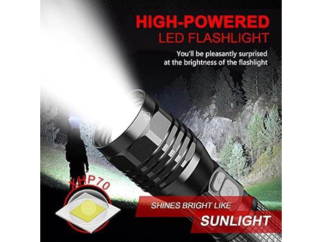 LETMY LED Tactical Flashlight S2000 [4 Pack] - High Lumens, Zoomable, 5  Modes, Waterproof Handheld LED Flashlight - Best Camping, Outdoor,  Emergency