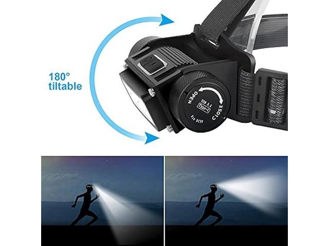 Headlamp Rechargeable, 100000 Lumen Super Bright LED Headlight