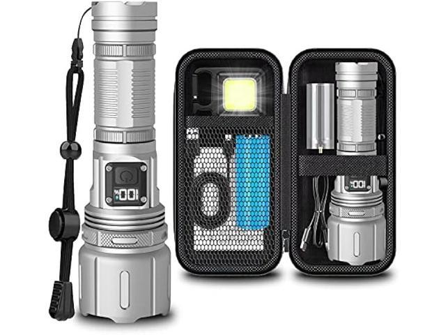 FZH Rechargeable Flashlights High Lumens 2 PCS, 100,000 High Lumen LED Flash  Light Powerful Handheld Tactical Flashlight 5 Modes, Zoom, Battery Powered,  Waterproof for Outdoor Camping, Hiking 